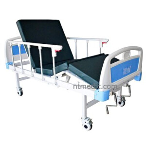 NT1015 เตียงคนไข้แบบมือหมุน 2 ไกร์ มือหมุนเหล็กชุบ